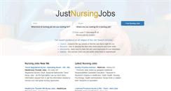 Desktop Screenshot of justnursingjobs.com