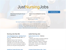 Tablet Screenshot of justnursingjobs.com